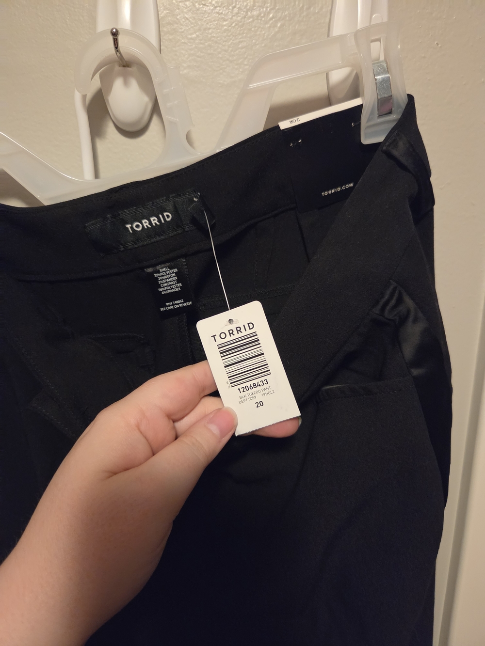 torrid Black Tuxedo Stripe Straight-Leg Pants - Picture 3 of 6